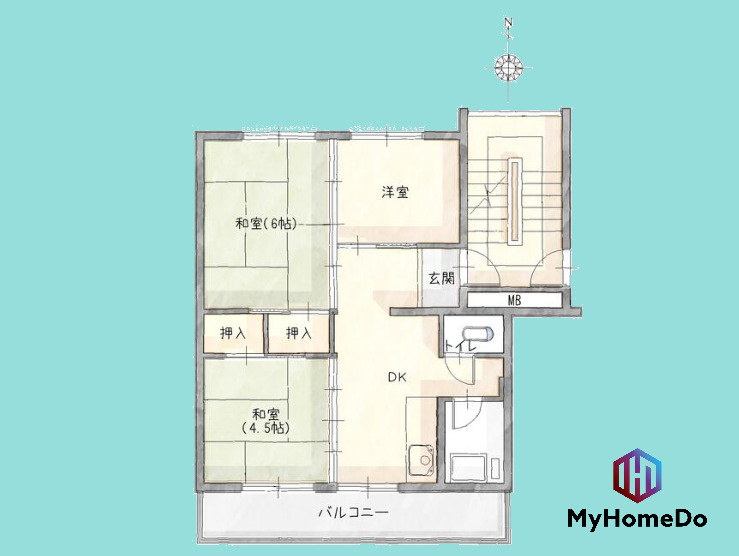 瑞穂パレスハイツA棟の間取り