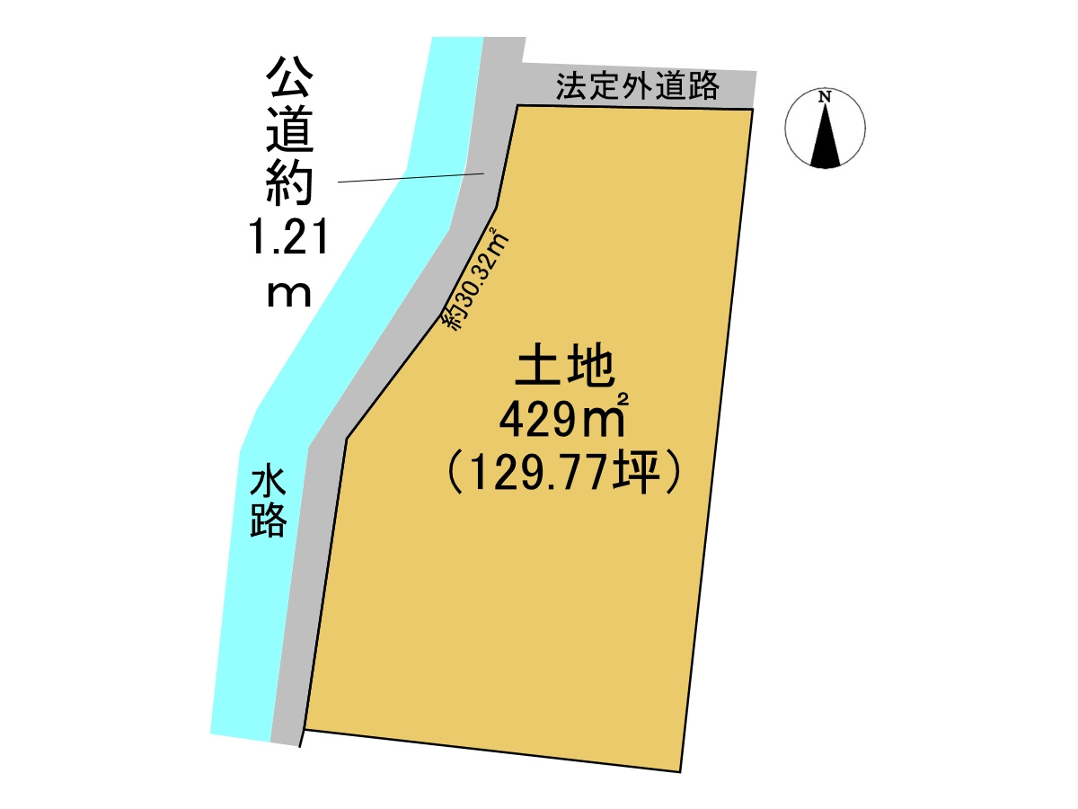 売土地　大垣市興福寺町4丁目　129.77坪の土地図