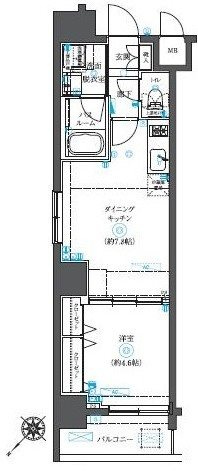 新品家具付きマンション初音町8(KaGood神奈川)の間取り|※間取りと異なる場合は現状を優先します。