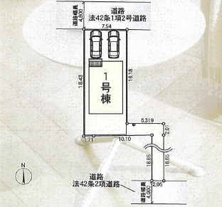 小田原市高田第11　新築戸建　全1棟1号棟の区画図