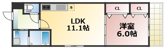 【間取り】 | レネスト新深江Ａ　仲介手数料無料