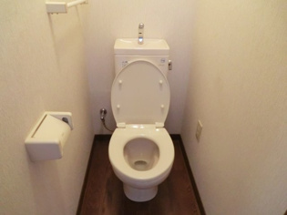 温水洗浄便座付きのトイレです♪