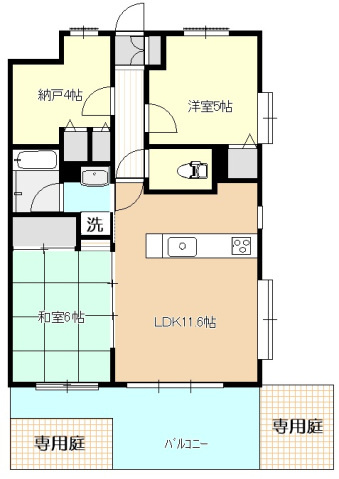 ライオンズマンション川越南古谷第２の間取り