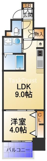 【間取り】 | セオリー天神橋アベニール