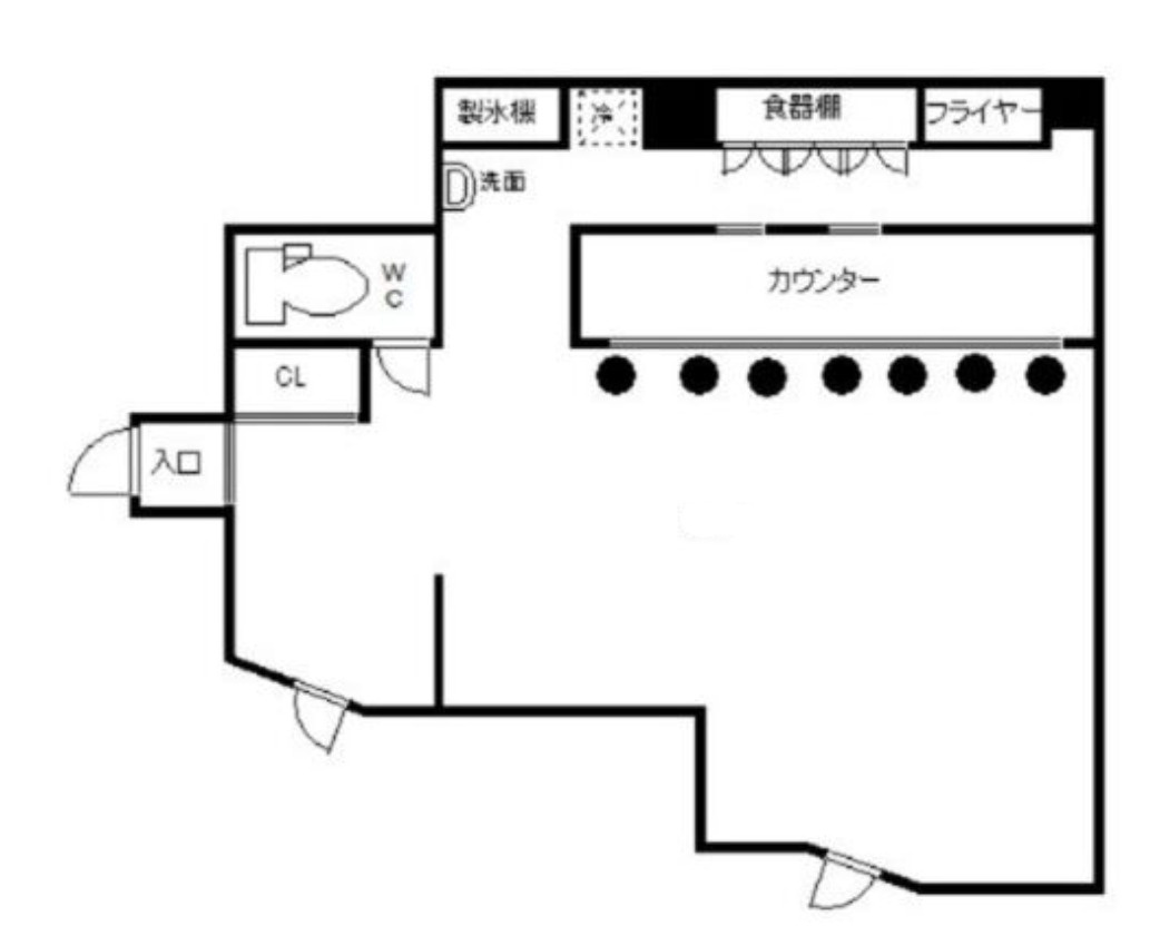 大阪市淀川区野中北１丁目の店舗事務所の間取り