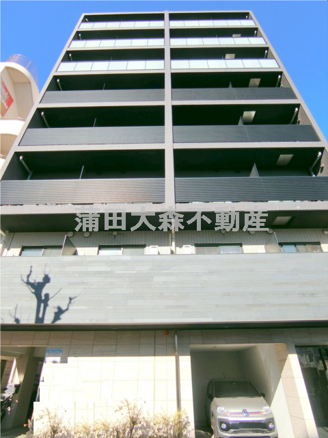 セジョリ蒲田イーストの外観|2015年10月築　RC鉄筋コンクリート造地上8階建て総戸数29戸のペット可高級分譲賃貸マンション　京急空港線糀谷駅近の東京都大田区西糀谷4丁目　大鳥居駅と京急蒲田駅も徒歩圏内！