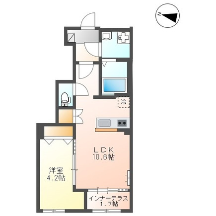 三里塚 アパートⅢ期新築工事の間取り|間取図
