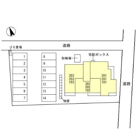 ルミナス掛尾町の区画図