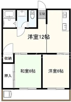 徳島市住吉３丁目の賃貸マンションの間取り