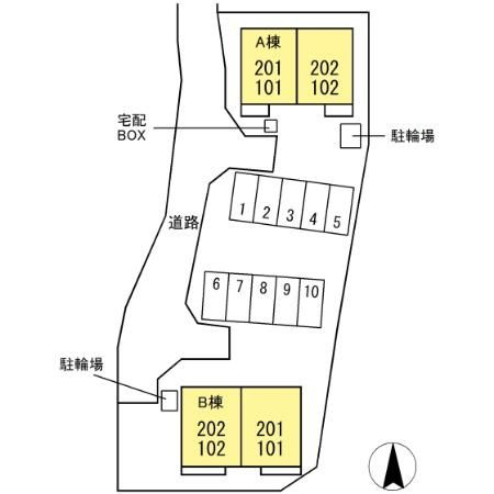 かぐや姫パーク　A棟の駐車場|駐車スペースもあります☆