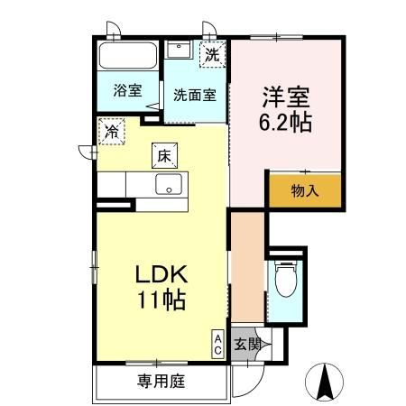 かぐや姫パーク　A棟の間取り|使い勝手の良い間取りです♪