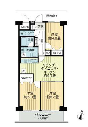 ニューライフマンション木場の間取り