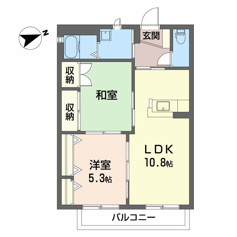サニーハイツ岩原の間取り