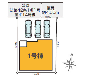 平塚市菫平3期　新築戸建　全1棟1号棟の区画図