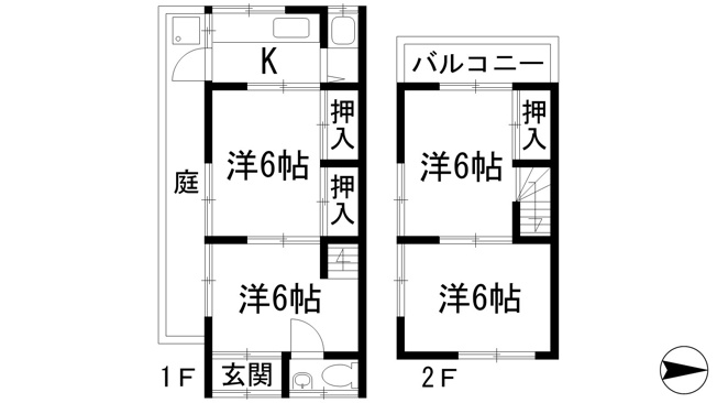 【間取り】 | 平井3丁目貸家