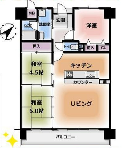 ハイネスヴェルデ岸和田の間取り