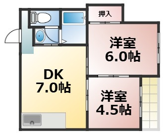 【間取り】 | サンシャインMKM東小橋　仲介手数料無料
