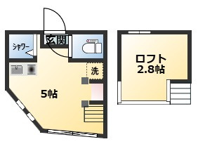 杉並区高円寺南４丁目のアパートの間取り