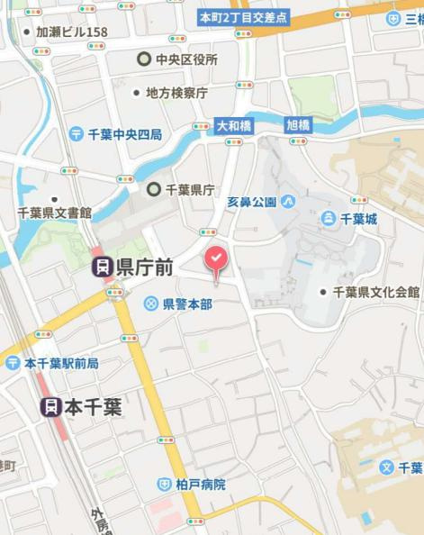 千葉市中央区長洲１丁目の事務所の地図