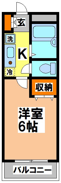 小金井市貫井南町４丁目の賃貸マンションの間取り