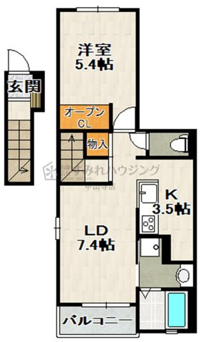 グラース宝塚の間取り