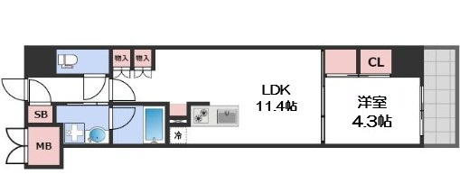 【間取り】 | S-RESIDENCE大阪上本町