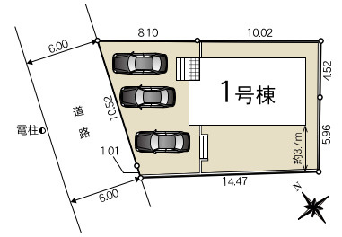 【区画図】 | 富士市厚原第18　新築戸建て　全1棟