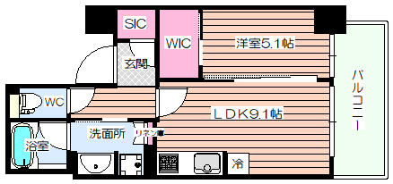 【間取り】 | ブランズタワー・ウェリス心斎橋SOUTH