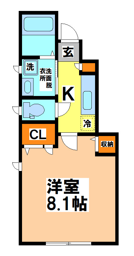 武蔵野市西久保１丁目のアパートの間取り