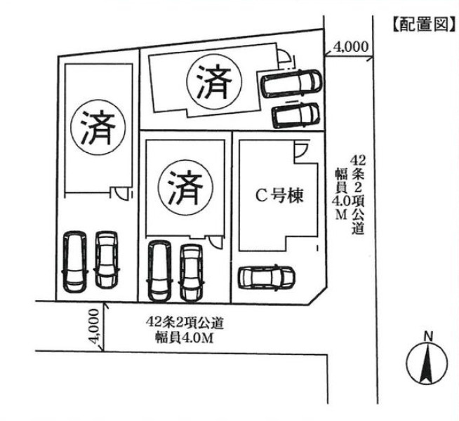 東浅川町Ⅱの区画図