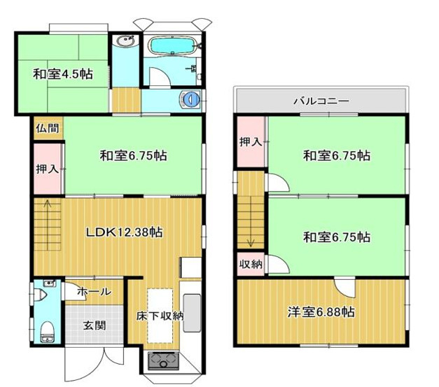 【間取り】 | 高松貸家