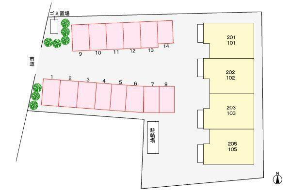 ランブロスの駐車場
