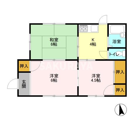 須長邸貸家 Ｃの間取り