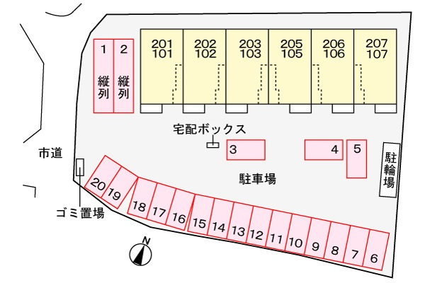 ヒラソールの区画図