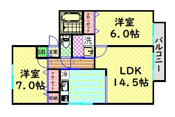 【間取り】 | エセルディハイツA棟