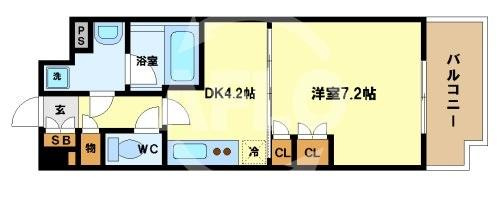 ポートヴィラ靭公園　西船場小学校の間取り|ポートヴィラ靭公園　開放感ある間取り