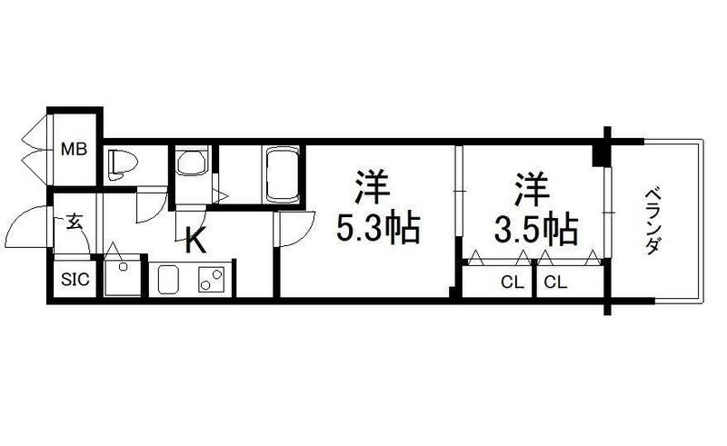 ラヴ神戸三宮の間取り
