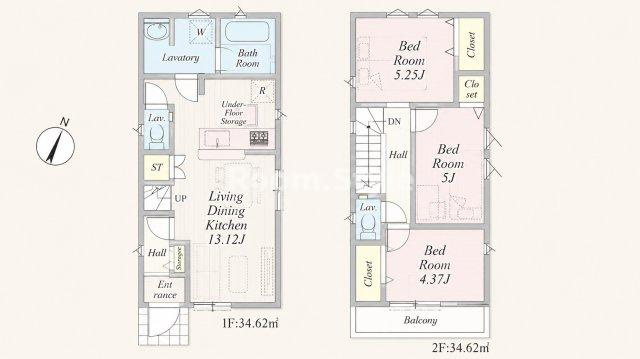 西東京市ひばりが丘北４丁目の新築一戸建の間取り|空室のためご都合に合わせてご内覧できます
お問合せはお電話でもお受付しております。
03-6450-5211