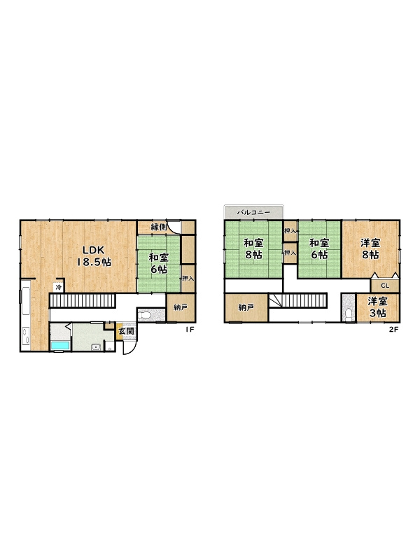 姫路市的形町的形/中古戸建の間取り