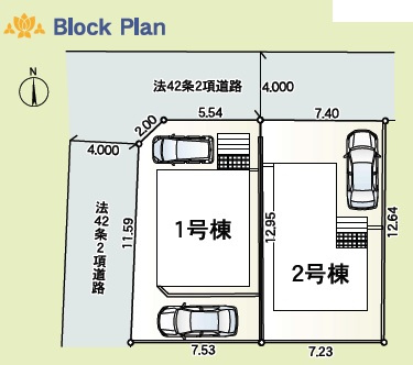 八王子市泉町の新築一戸建の区画図