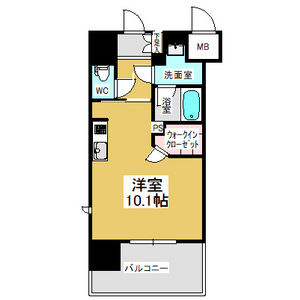 名古屋市東区葵１丁目の賃貸マンションの間取り