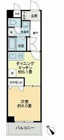 狛江市中和泉５丁目の賃貸マンションの間取り|間取図