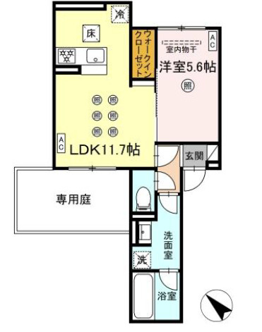 【間取り】 | Ｄ－ＲＯＯＭ東雲町