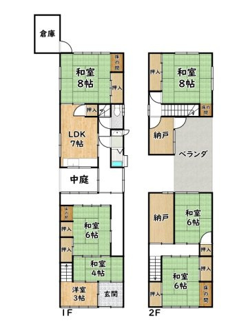 赤穂市中広/中古戸建の間取り
