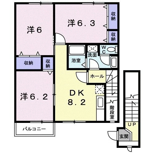 シプレスアルディア　Ａの間取り