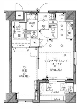 ライジングプレイス浅草参番館の間取り