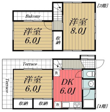 【間取り】 | 矢作戸建/301-58