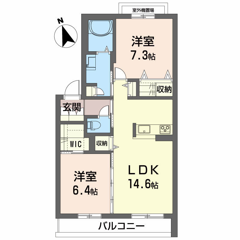 シャーメゾン初月Ⅱ A棟の間取り