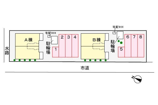 フィオーレ　Ⅱの駐車場