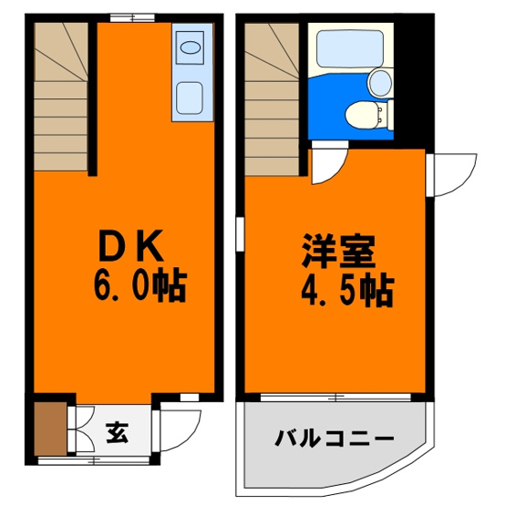【間取り】 | KDドミトリー八千代台 | 1階、2階が使える変わり種物件！